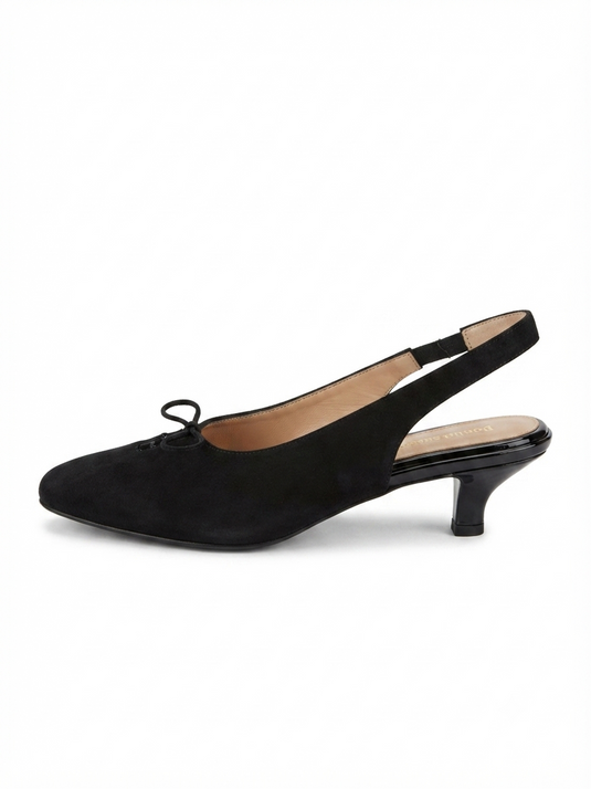 BeautiFeel Women's Gilly Black Suede Sling-Black