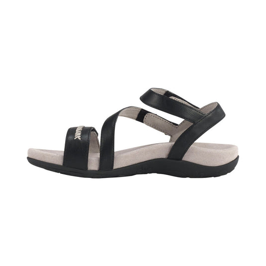 Aetrex Women's Gabby Adjustable Quarter Strap Sandal Black