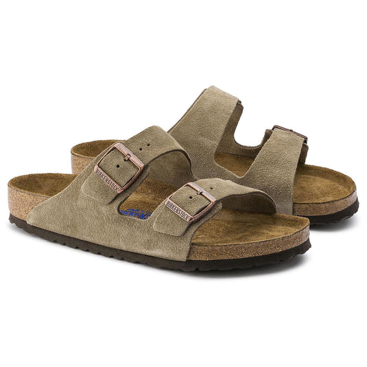 Birkenstock Sandals Arizona Taupe Suede Leather