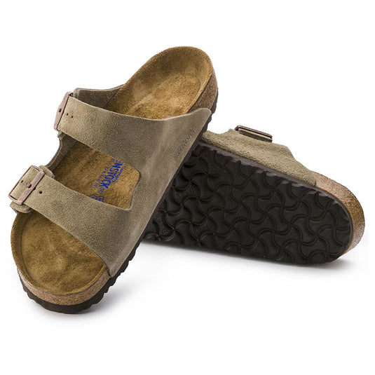 Birkenstock Sandals Arizona Taupe Suede Leather