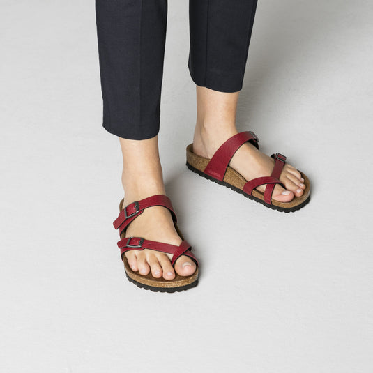 Birkenstock Sandals Mayari Vegan Pull Up Bordeaux