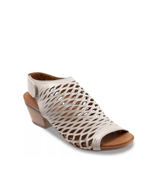 Bueno Women's Lacey Sling-Back Sandals White