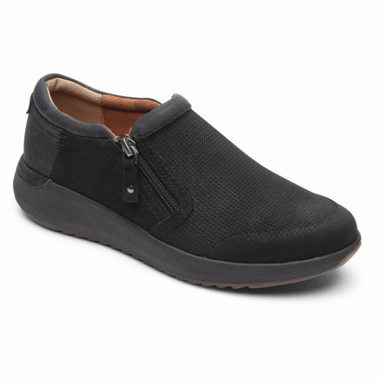 Cobb Hill Women's Skylar Zip Slip on Black