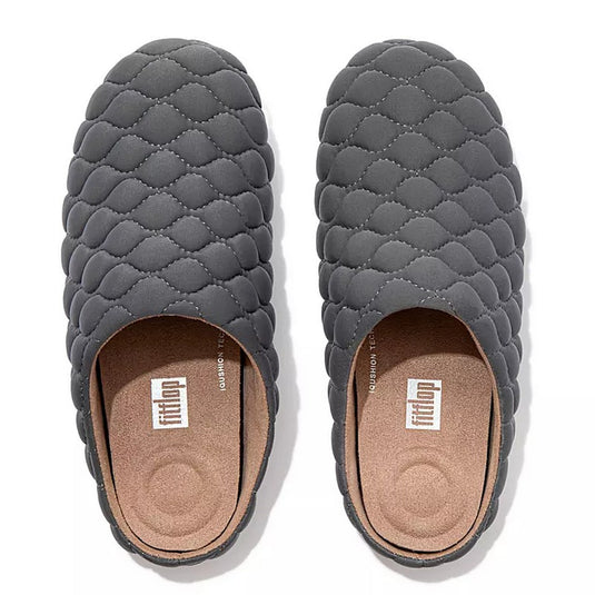 Fitflop Women's Chrissie Quilted Slippers Pewter Grey