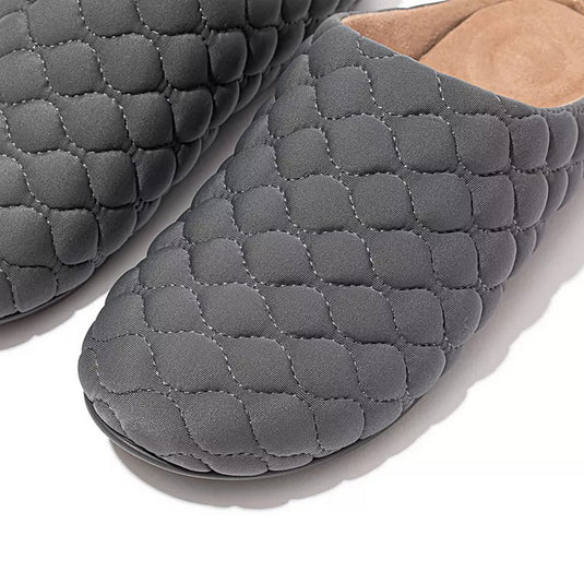 Fitflop Women's Chrissie Quilted Slippers Pewter Grey