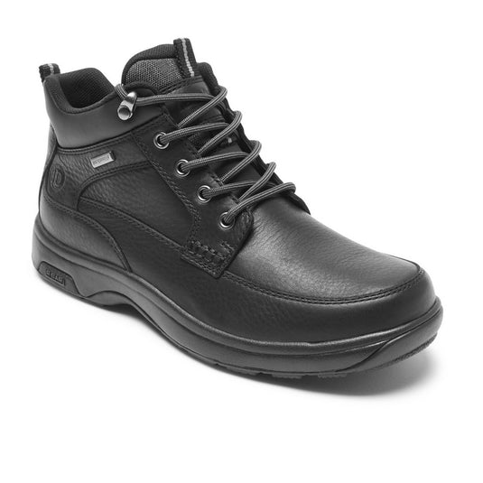 Dunham Men's 8000 Mid Boot – Waterproof Leather Black Leather