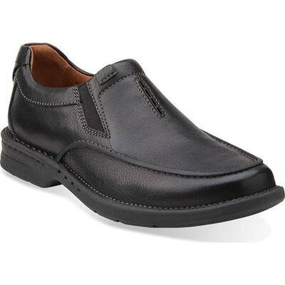 Clarks Men's Untilary Easy Slip-On Loafer Black Leather