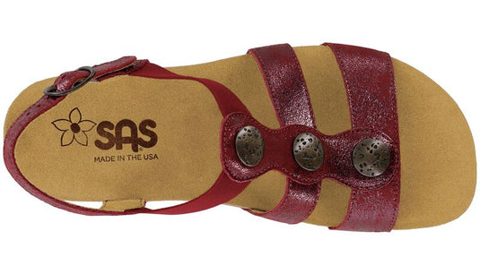 SAS Women's Clover T-Strap Sandal Cabernet