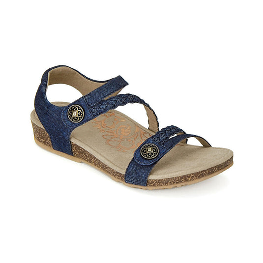 Aetrex Jillian Quarter Strap Sandal Denim