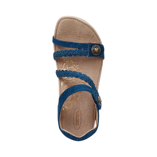 Aetrex Jillian Quarter Strap Sandal Denim