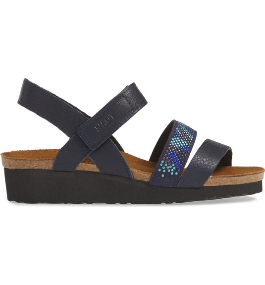 Naot Women's Gwyneth Sandals Ink Leather/Blue Combo