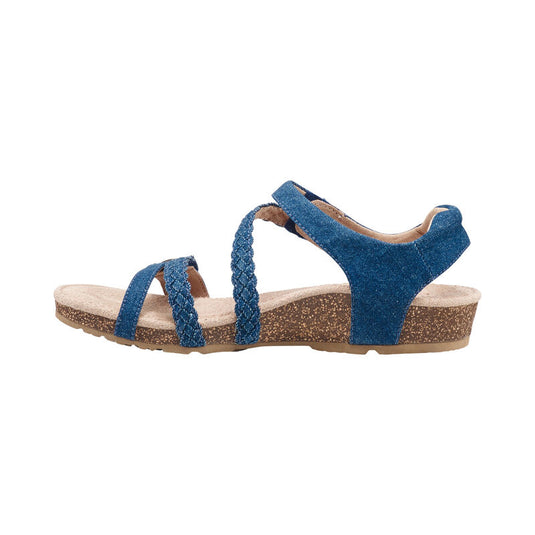 Aetrex Jillian Quarter Strap Sandal Denim