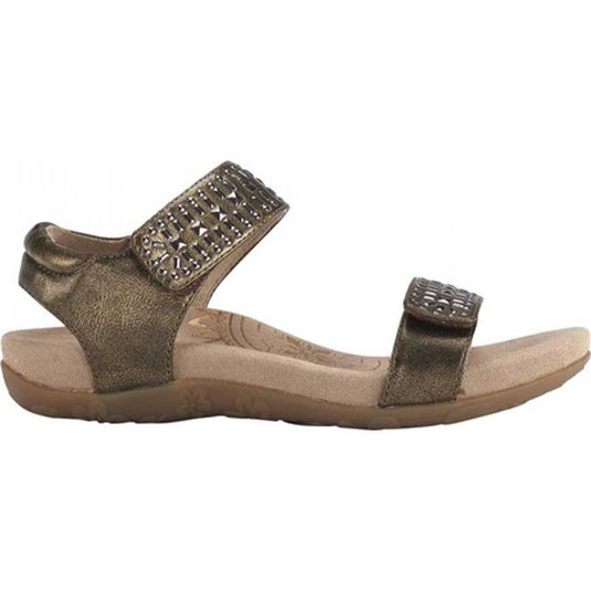 Aetrex Women's Maria Studded Quarter Strap Sandal Bronze
