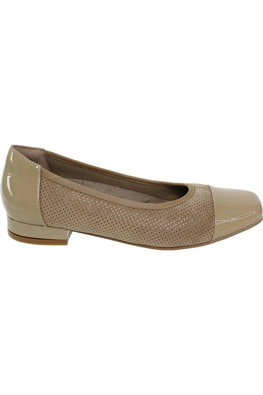 David Tate Women's Amiya II Pump - Taupe Suede Patent