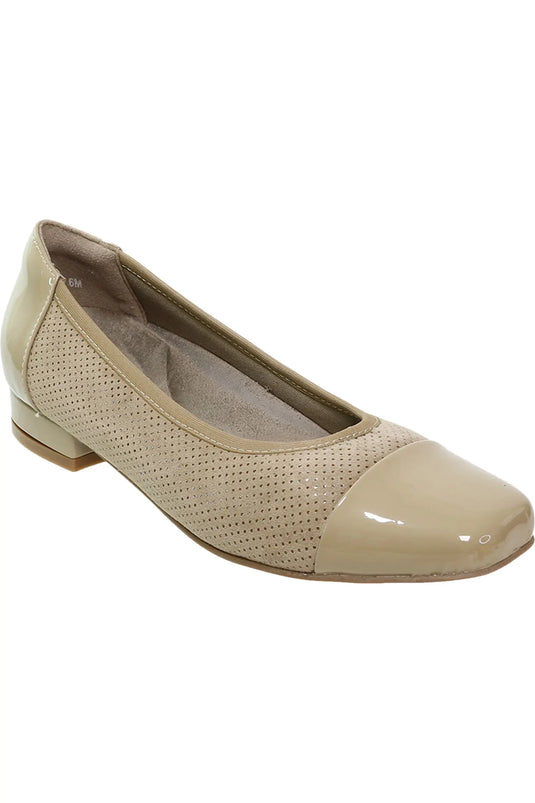 David Tate Women's Amiya II Pump - Taupe Suede Patent
