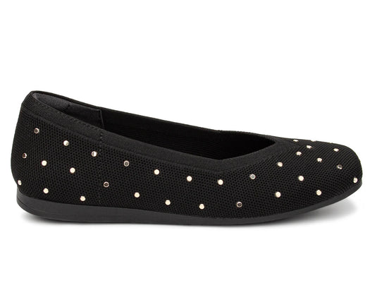 Ros Hommerson Women's Niki Loafer Black Knit With Stud
