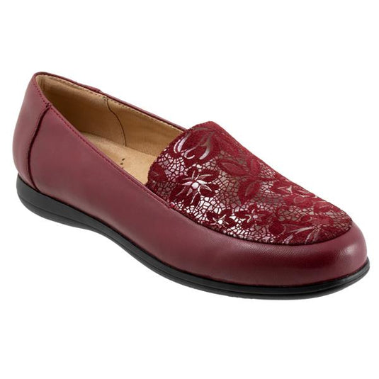 Trotters Women's Deanna Slip On Sangria Floral Leather