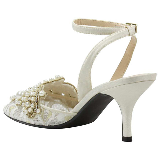 J. Renee Women's Desdemona Evening Sandals Ivory/White