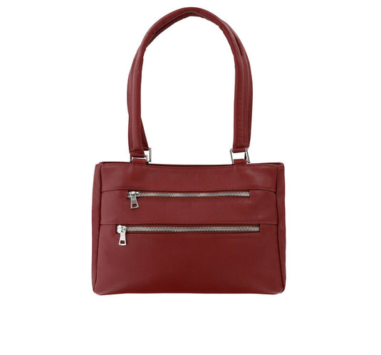 VA Smith Marry Leather Hand Bag Red