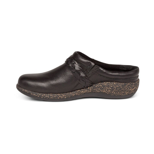 Aetrex Women's Libby Braided Clog Black