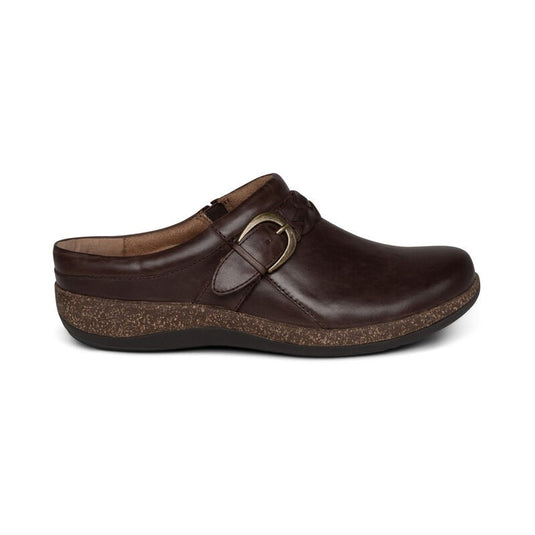 Aetrex Women's Libby Braided Clog Brown