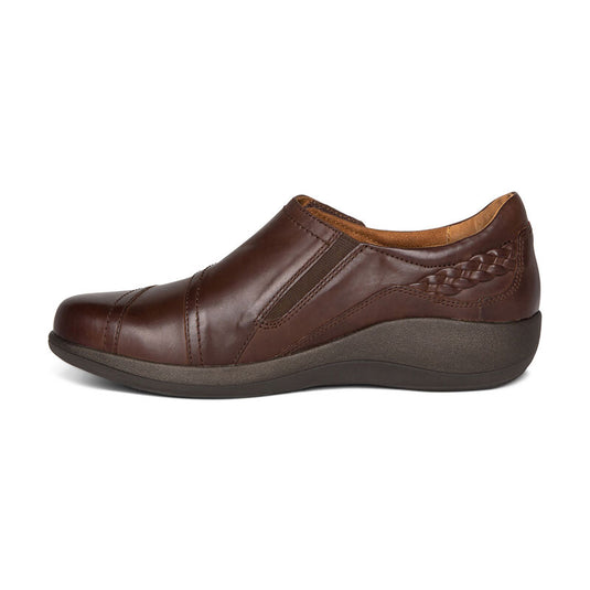 Aetrex Women's Karina Monk Strap Shoes Brown