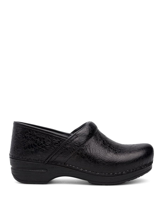 Dansko Pro XP Clog Black Floral Tooled