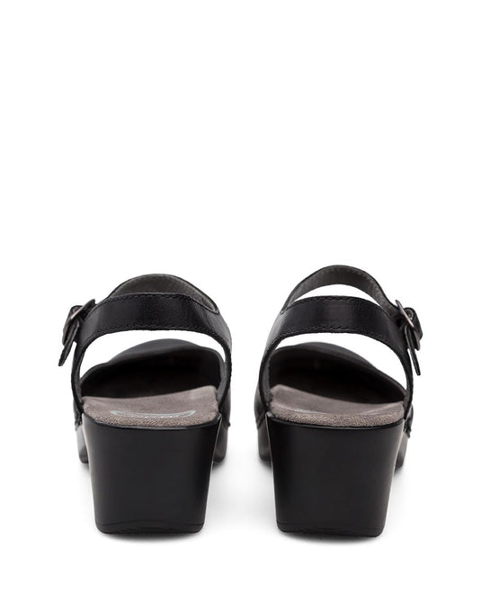 Dansko Sam Sandals Black Soft Full Grain