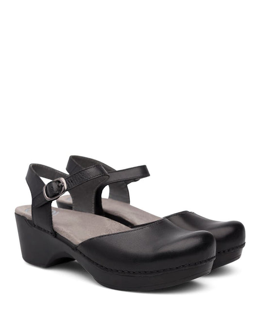 Dansko Sam Sandals Black Soft Full Grain