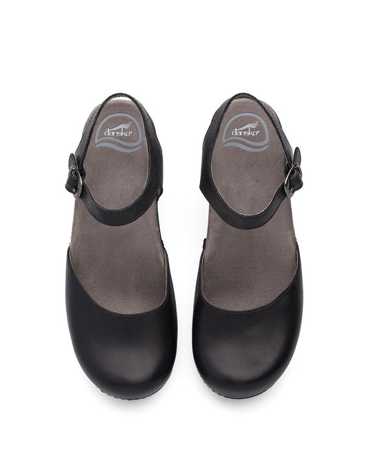 Dansko Sam Sandals Black Soft Full Grain