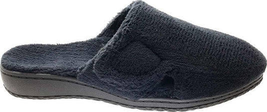 David Tate Women's Cuddle Slippers Gray Terry Cloth