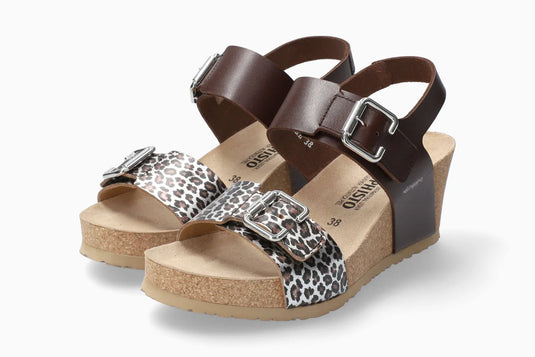 Mephisto Women's Lissandra Wedge Sandals Chestnut Pantheria
