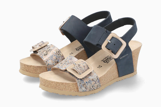 Mephisto Women's Lissia Wedge Sandals Navy