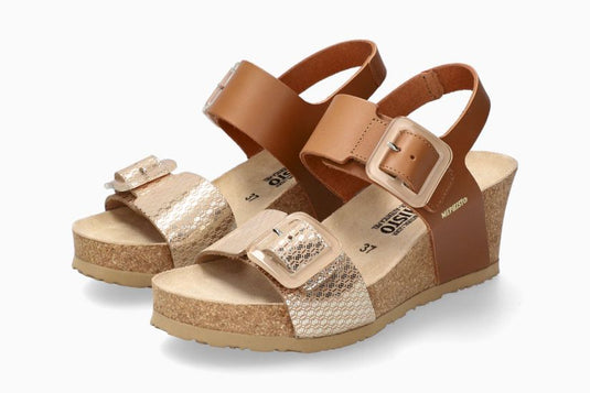 Mephisto Women's Lissia Wedge Sandals Camel