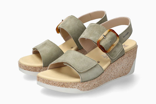 Mephisto Women's Giulia Wedge Sandals KAKI