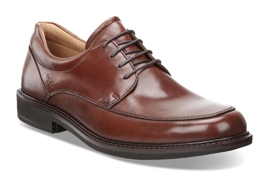 Ecco Men's Holton Apron Toe Lace Dress Shoe Cognac