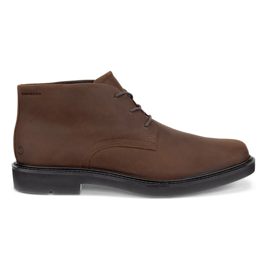ECCO Men's Metropole London Lace Up Waterproof Chukka Boots Cocoa Brown Nubuck