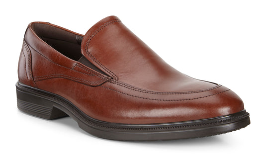 Ecco Men's Lisbon Apron Toe Slip-on Dress Shoe Cognac