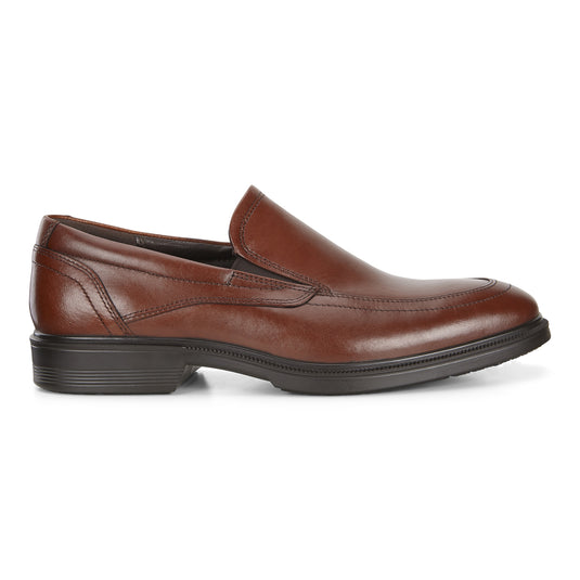 Ecco Men's Lisbon Apron Toe Slip-on Dress Shoe Cognac