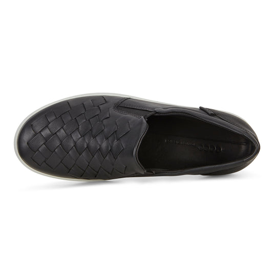 Ecco Women's Soft 7 Woven Slip-On Black