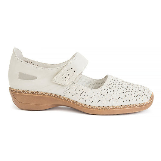 Rieker Women's Doris 41357-61 Closed Toe Sandal Beige Marble
