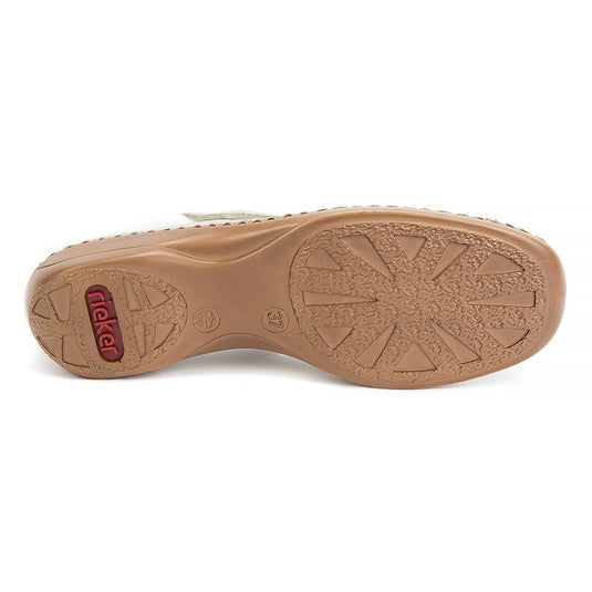 Rieker Women's Doris 41357-61 Closed Toe Sandal Beige Marble