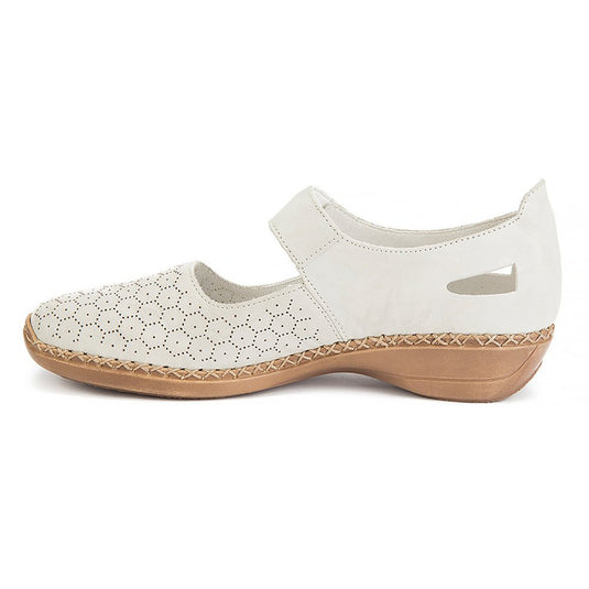 Rieker Women's Doris 41357-61 Closed Toe Sandal Beige Marble