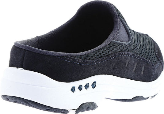 Easy Spirit Women's Traveltime Clogs Navy/White Suede