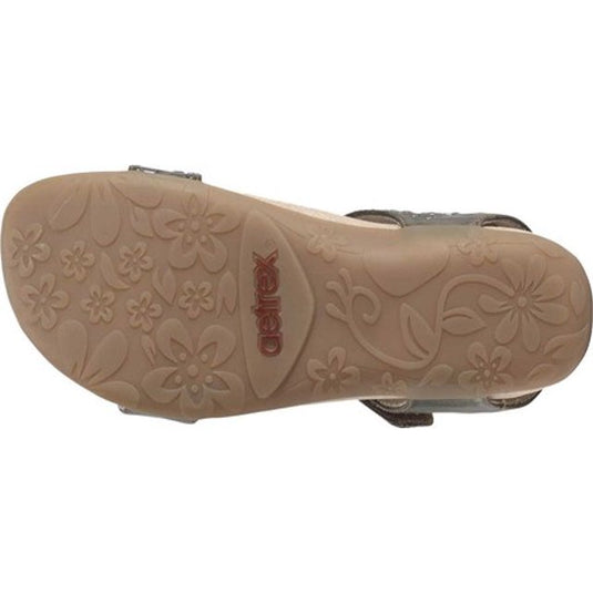 Aetrex Women's Maria Studded Quarter Strap Sandal Bronze