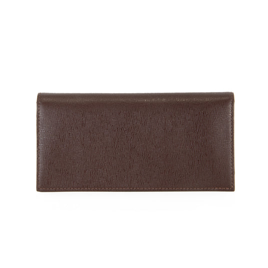 VA Smith Women's Leather Wallet Dark Brown