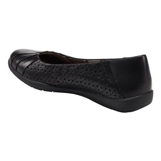 Earth Women's Fiona Leather Black Slip-On