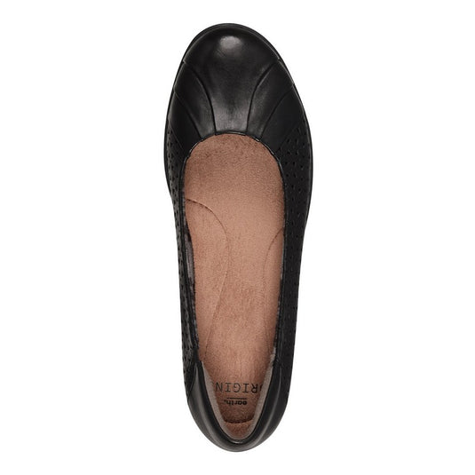 Earth Women's Fiona Leather Black Slip-On