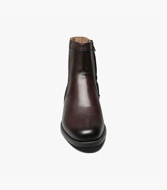 Florsheim Midtown Plain Toe Zip Boots Brown - Free Socks