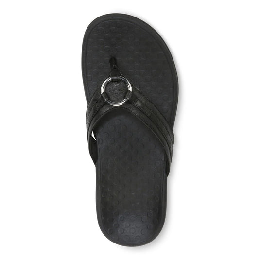 Vionic Women's Aloe Smooth Toe Post Sandal Black